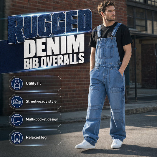 🏆 Verkaufsschlager – jetzt halber Preis! 👖 Klassischer Jeansoverall für Herren mit verstellbaren Trägern