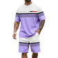 🔥Zeitlich begrenztes Angebot – Kurzarm-Shorts-Set für Herren mit Buchstabenprint