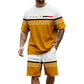 🔥Zeitlich begrenztes Angebot – Kurzarm-Shorts-Set für Herren mit Buchstabenprint