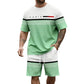 🔥Zeitlich begrenztes Angebot – Kurzarm-Shorts-Set für Herren mit Buchstabenprint