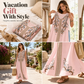 ✨ Boho-Maxikleid für Damen mit ethnischem Print und V-Ausschnitt – fließende Silhouette, ärmellos, elegant und vielseitig, große Größen 1XL–5XL, 3 Farben 🌊