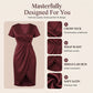🌟 Der Look, den alle suchen – bei uns 50% günstiger! 👗Asymmetrisches Wickelkleid für Damen mit kurzen Ärmeln und V-Ausschnitt