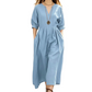 ⭐ 4,9 Sterne – nicht ohne Grund! 👗Lässiges Maxikleid für Damen mit V-Ausschnitt und Taschen