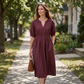 ⭐ 4,9 Sterne – nicht ohne Grund! 👗Lässiges Maxikleid für Damen mit V-Ausschnitt und Taschen