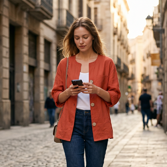 Sommerbluse für Damen in lockerer Passform