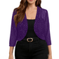Damen schimmernde Mesh-Cardigan mit offenem Vorderteil