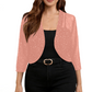Damen schimmernde Mesh-Cardigan mit offenem Vorderteil