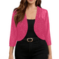 Damen schimmernde Mesh-Cardigan mit offenem Vorderteil
