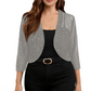 Damen schimmernde Mesh-Cardigan mit offenem Vorderteil