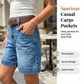 ✈️Kostenlose Lieferung📢 50 % RABATT FÜR BEGRENZTE ZEIT! ⏰ Damen mitteltaille Stretch Bermuda Jeansshorts – Praktische Taschen, stabiler Saum, luftig für Sommeralltag & Strand