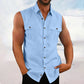 ⏰ Countdown läuft – 50% nur noch 3 Tage! Herren Sommer ärmelloses Button-Down-Hemd