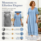 Locker sitzendes Midi-Kleid für Damen mit V-Ausschnitt und Quasten