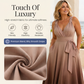 Elegantes Damenkleid mit V-Ausschnitt, Farbverlauf und Taschen