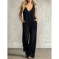 👗 JETZT 50 % RABATT! 🌊 Lässiger Sommer-Jumpsuit für Damen mit V-Ausschnitt – lockere, weite Beine, tiefe Seitentaschen und integrierte Kapuze – vom Strand direkt zum Abendessen ☀️
