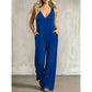 👗 JETZT 50 % RABATT! 🌊 Lässiger Sommer-Jumpsuit für Damen mit V-Ausschnitt – lockere, weite Beine, tiefe Seitentaschen und integrierte Kapuze – vom Strand direkt zum Abendessen ☀️