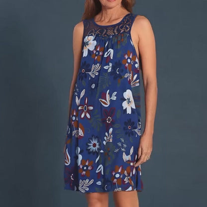 🌸 -50% RABATT | 💕Ärmelloses Damenkleid mit modischem Print – Leicht, bequem & sommerlich
