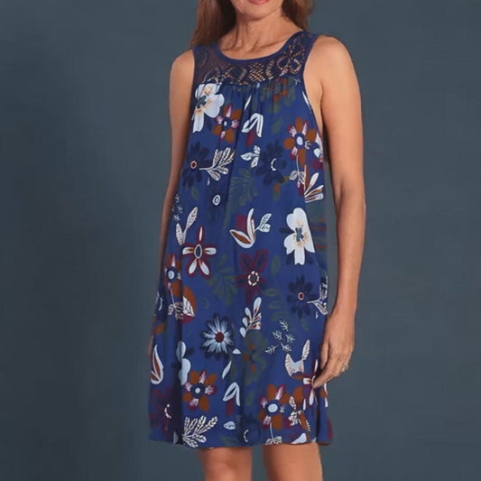 🌸 -50% RABATT | 💕Ärmelloses Damenkleid mit modischem Print – Leicht, bequem & sommerlich