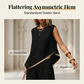 Set aus einer asymmetrischen Weste und einer Hose mit weitem Bein für Damen