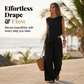 Set aus einer asymmetrischen Weste und einer Hose mit weitem Bein für Damen