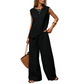 Set aus einer asymmetrischen Weste und einer Hose mit weitem Bein für Damen