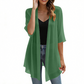 Damen leichter Chiffon-Cardigan mit offener Vorderseite