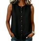 Damen ärmelloses Tanktop mit Knopfleiste