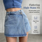 Damen High-Waist Jeansrock-Shorts für den Sommer