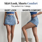 Damen High-Waist Jeansrock-Shorts für den Sommer
