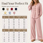 Set aus langärmeligem Oberteil mit V-Ausschnitt und Hose für Damen