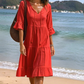 Sommerkleid für Damen in A-Linie mit Stufenschnitt und Quasten
