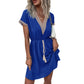 Boho-Kleid mit V-Ausschnitt aus Spitze für Damen