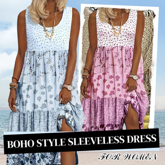⌛Zeitlich begrenztes Angebot – Ärmelloses Damenkleid im Boho-Stil