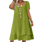 Damen lässiges locker sitzendes Kurzarmkleid