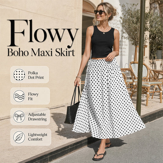 ⏳Zeitlich begrenzter 50% Rabatt⏰Damen Gepunkteter Midi-Rock🌟👗
