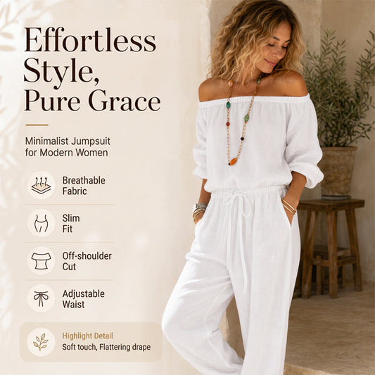 ⏰ Countdown läuft – 50% nur noch 3 Tage! Off-Shoulder-Jumpsuit für Damen