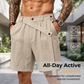 💎 Der Sommerhit 2026 – der Wahnsinn! Herren-Sommer-Leinenshorts – Lässige, locker sitzende Strandshorts