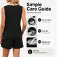 Set aus einem lässigen Tanktop und Shorts mit Kordelzug für Damen