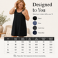 Ärmelloses Tanktop-Kleid für Damen mit Taschen