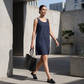 Ärmelloses Tanktop-Kleid für Damen mit Taschen