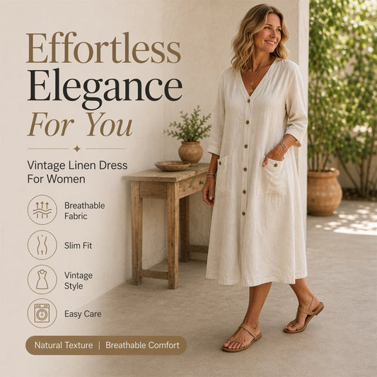 👗Lässiges Damen-Kleid mit Knopfleiste und Taschen
