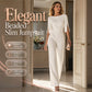 ✨Eleganter, schmal geschnittener Jumpsuit mit Perlenverzierung