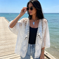 Damen-Strandkleid mit Aussparungen und offener Vorderseite