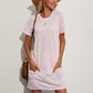 Lockeres Sommer-T-Shirt-Kleid für Damen mit Taschen
