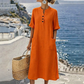 Lässiges Sommerkleid mit Knöpfen für Damen
