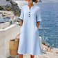 Lässiges Sommerkleid mit Knöpfen für Damen