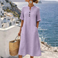 Lässiges Sommerkleid mit Knöpfen für Damen