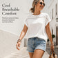 🛍️ 50 % Rabatt – Damen-Bluse mit Spitze & Hohlsaum – zart, luftig & vielseitig für den stilvollen Alltag 🌸