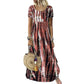 Lässiges, locker sitzendes Damenkleid mit Tie-Dye-Muster