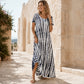 Lässiges, locker sitzendes Damenkleid mit Tie-Dye-Muster