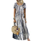 Lässiges, locker sitzendes Damenkleid mit Tie-Dye-Muster
